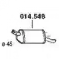 Задний глушитель PEDOL YY6 U9SC 1437713339 014548