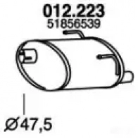 Задний глушитель PEDOL 012223 96OO B 1437714275