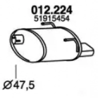 Задний глушитель PEDOL 012224 1437714097 LCTO3 8F