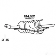 Задний глушитель PEDOL 7V R3UU 1437713986 014602