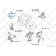 Подушка двигателя STELLOX DDD2RB C Honda CR-V 2 (RD) Кроссовер 2.0 (RD4) 150 л.с. 2001 – 2007 4057276140905 25-17247-SX