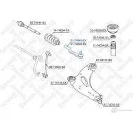 Рулевой наконечник STELLOX 4057276193741 X WN3FD Renault Laguna (KG) 2 Универсал 1.6 16V 112 л.с. 2005 – 2007 51-74049-SX