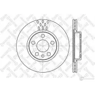 Тормозной диск STELLOX Fiat Scudo (220) 1 Универсал 2.0 JTD 109 л.с. 1999 – 2006 4057276242944 H75 6X 6020-1923V-SX