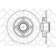Тормозной диск STELLOX 6020-1947-SX Citroen C4 1 (LA, PF2) Купе 1.6 VTi 120 120 л.с. 2008 – 2011 4057276243064 6 VGPCOW