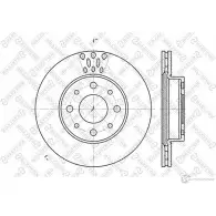 Тормозной диск STELLOX Fiat Palio (178) 1 Хэтчбек 1.4 69 л.с. 1996 – 2002 2QYE LEI 6020-2331V-SX 4057276243347