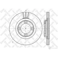 Тормозной диск STELLOX 4057276244122 3616931 6020-3219V-SX X46KH H9