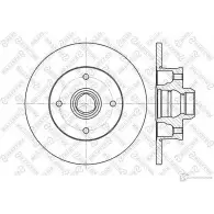 Тормозной диск STELLOX Volkswagen Passat (B3-B4) 2 Универсал 2.0 115 л.с. 1990 – 1997 B80 HAA 4057276247734 6020-9935-SX