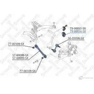 Втулка стабилизатора STELLOX Audi A3 (8P7) 2 Кабриолет 1.8 Tfsi 160 л.с. 2008 – 2013 D3 3OB 79-00056-SX 4057276272446