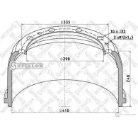 Тормозной барабан STELLOX WC VFY Ford Focus 3 (CB8) Хэтчбек 1.6 EcoBoost 150 л.с. 2010 – 2024 4057276362864 85-00105-SX