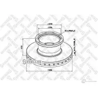 Тормозной диск STELLOX 4057276365827 HKY1V 3 85-00708-SX 3626843