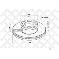 Тормозной диск STELLOX 85-00802-SX Bmw 6 (E64) 2 Кабриолет 4.4 645 Ci 333 л.с. 2004 – 2005 4057276366756 4EF 4ZK