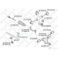 Втулка стабилизатора STELLOX Renault Master (ED) 2 Кабина с шасси 3.0 dCi 140 (ED0S. UD0S) 136 л.с. 2003 – 2025 4057276453685 89-74095-SX XN2 FW8
