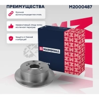 Диск тормозной Hyundai Accent III 05-, Getz 02-, i20 I 08-, Kia Rio II 05- MARSHALL 1437232140 8CIP2T E M2000487 - Изображение 1