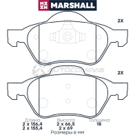 Тормозные колодки дисковые Renault Megane II 03-, Scenic II 03-