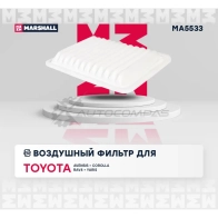 Фильтр воздушный Toyota Avensis III (T27) 09-, Corolla X (E14,E15), XI (E18) 06-, RAV 4 III, IV 08- MARSHALL 1437232694 AA 259A MA5533 - Изображение 2