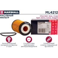 Фильтр масляный Chevrolet Aveo I, II 08-, Cruze 09-, Opel Astra G, H, J 98-, Corsa C, D, E 00- MARSHALL ML4212 1437232747 17BP G - Изображение 2