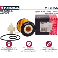 Фильтр масляный Toyota Auris I, II 07-, Camry VI-VIII 06-, Corolla XI 13-, Highlander II 07- MARSHALL 10QQZ2 Q 1437232754 ML7056 - Изображение 2