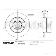Тормозной диск FREMAX 2887270 LC QFUG bd5573