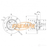 Тормозной диск FREMAX Bmw 3 (E91) 5 Универсал 3.0 335 xi 306 л.с. 2007 – 2008 bd4655 LNTD PCA