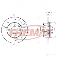 Тормозной диск FREMAX 59SD BI Volkswagen Polo (6N, 6KV) 3 1994 – 2002 bd5303