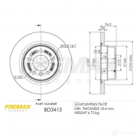 Тормозной диск FREMAX F37HOG J 2886716 bd3413