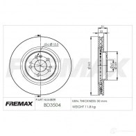 Тормозной диск FREMAX HG UBW bd3504 2886738