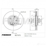 Тормозной диск FREMAX 1425079272 ZI L8W0S bd7372