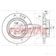 Тормозной диск FREMAX bd0910 Mercedes CLS (W219) 1 2004 – 2010 FONF 7C0