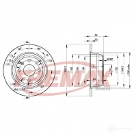 Тормозной диск FREMAX 9L 6FH Opel Astra (F) 1 Универсал 1.8 i 16V (F08. C05) 116 л.с. 1994 – 1998 bd9041