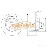 Тормозной диск FREMAX bd3403 Bmw 5 (E60) 5 Седан 4.8 550 i 367 л.с. 2005 – 2010 3P X94