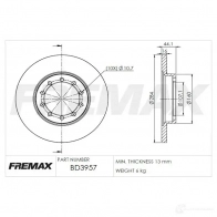 Тормозной диск FREMAX B51N A 2886808 bd3957