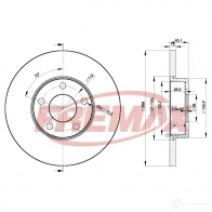 Тормозной диск FREMAX AP 6F80 bd4061 Audi 100 (C4) 4 Седан 2.0 100 л.с. 1990 – 1994