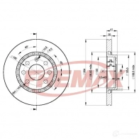 Тормозной диск FREMAX bd9046 YZDZ KW3 Opel Astra (F) 1 Универсал 1.8 i (F08. C05) 90 л.с. 1991 – 1998