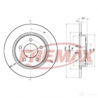 Тормозной диск FREMAX 8ATT O bd3276 Mazda 3 (BK) 1 Хэтчбек 2.0 MZR CD 143 л.с. 2006 – 2009