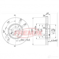 Тормозной диск FREMAX 2886383 I 2GFDE4 bd1982