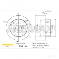 Тормозной диск FREMAX 2887142 PF6 SXF bd5102
