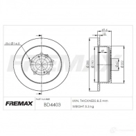 Тормозной диск FREMAX 2886974 CK4 GJS bd4403