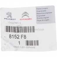 Оригинальная рамка левого зеркала Berlingo CITROEN/PEUGEOT 26401342 8152F8 B1C MQH1 - Изображение 3
