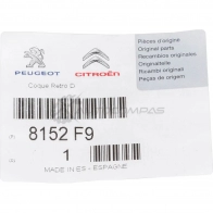 Оригинальная рамка правого зеркала Berlingo CITROEN/PEUGEOT 8152F9 26401330 YU 5DD - Изображение 3
