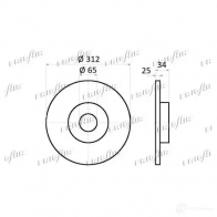 Тормозной диск FRIGAIR 1424333899 DC10.121 W194 PC 4058903110179 - Изображение 2