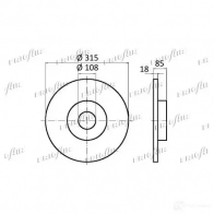 Тормозной диск FRIGAIR 4058903086030 0 ZR1I DC16.105 2477787 - Изображение 2