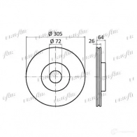 Тормозной диск FRIGAIR 4WW8P9 W 2477790 4058903086061 DC18.103 - Изображение 2