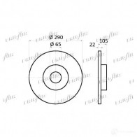 Тормозной диск FRIGAIR OTE XA 1424333881 DC04.126 4058903109616 - Изображение 2