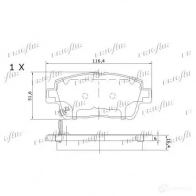 Тормозные колодки дисковые, комплект FRIGAIR 2477978 PD15.510 4 4WAM5Q 4058903099085 - Изображение 3