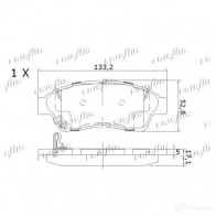 Тормозные колодки дисковые, комплект FRIGAIR PD15.515 2477983 TN CV2 4058903099139 - Изображение 2