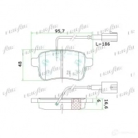 Тормозные колодки дисковые, комплект FRIGAIR 4058903111343 PD13.505 V AP9B 1224725040 - Изображение 2