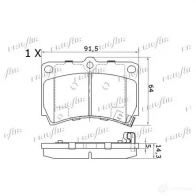 Тормозные колодки дисковые, комплект FRIGAIR PD33.506 ZK5 L8 4058903100125 2478083 - Изображение 3