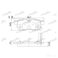 Тормозные колодки дисковые, комплект FRIGAIR PD19.502 2478019 JKX C5 4058903099498 - Изображение 2