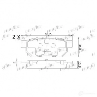 Тормозные колодки дисковые, комплект FRIGAIR PD19.502 2478019 JKX C5 4058903099498 - Изображение 4