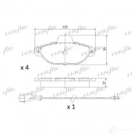 Тормозные колодки дисковые, комплект FRIGAIR PT Y3U 2477893 PD04.502 4058903098439 - Изображение 2